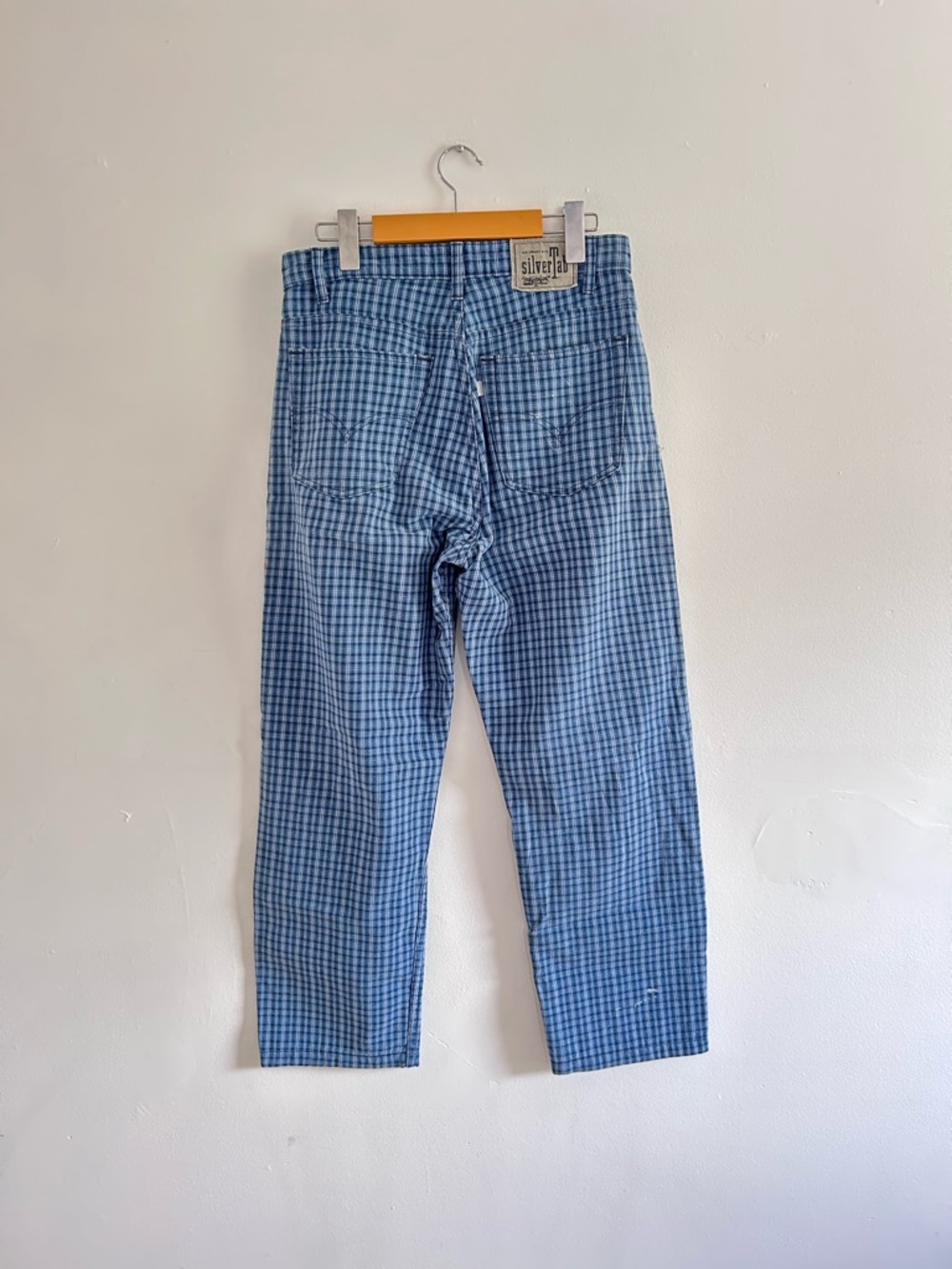 Vintage Levi's SilverTab Blue Check Relaxed Fit Men's pants 30x26 - Picture 5 of 10